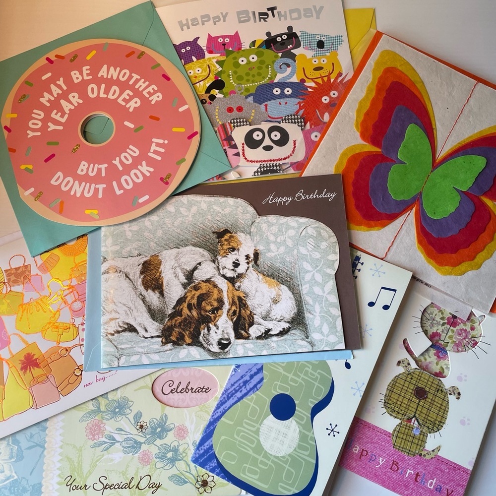 Set of 8 Greeting Cards - Birthday - With Envelopes - NEW